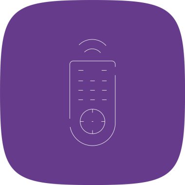 Akıllı Kontrol Çizgisi Yuvarlak Köşesi Basit Simge, Vektör Resimleri