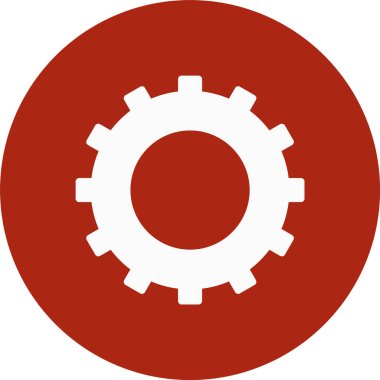 Düz dişli simgesini, vektör, illüstrasyon