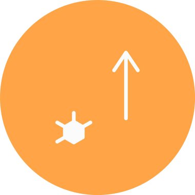 ok yönü konumu simgesi rozet biçiminde