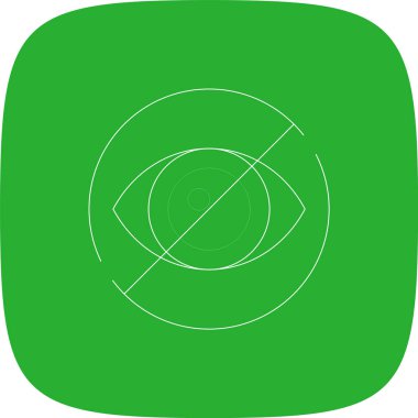 Hukuki Körlük Çizgisi Yuvarlak Köşeli Basit Simge, Vektör Resimleri