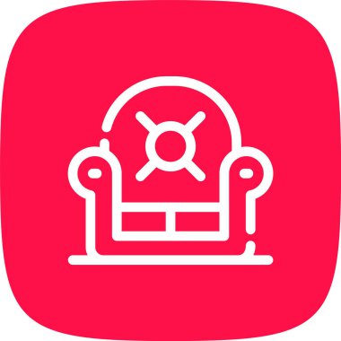 Mobilyaların vektör illüstrasyonu, dekorasyon simgesi