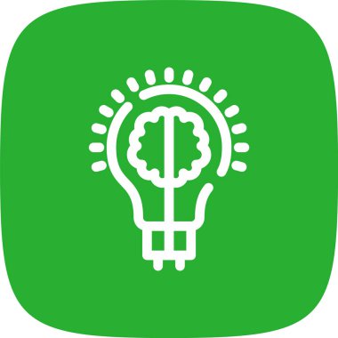 Yaratıcı Fikir Çizgisi Yuvarlak Köşeli Basit Simge, Vektör Resimleri