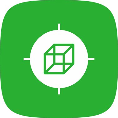 küp simgesi, vektör illüstrasyonu basit tasarım