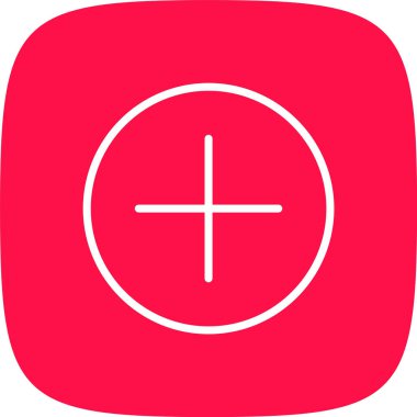 Satır Yuvarlak Köşe Basit Simge, Vektör İllüstrasyonu Ekle