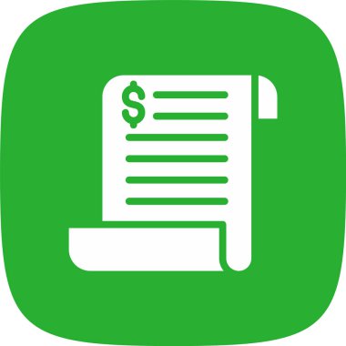 Dolar işareti olan bir kağıdın vektör illüstrasyonu