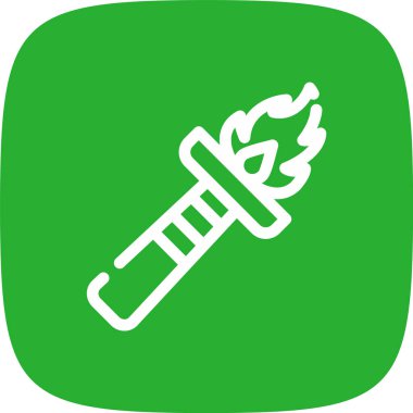 yangın söndürücü yeşil simge, vektör illüstrasyon