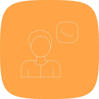 Meşgul Hat Yuvarlak Köşe Basit Simge, Vektör Resimleri