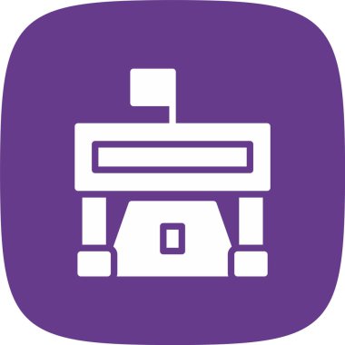 Yazıcı. Web simgesi basit illüstrasyon