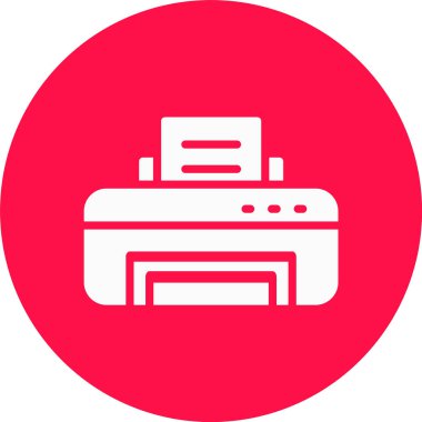 Yazıcı simgesinin vektör illüstrasyonu