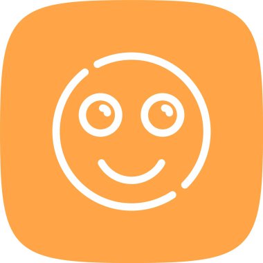 Gülümse. Web simgesi basit illüstrasyon