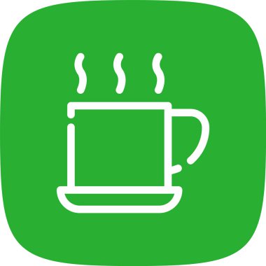 Mug Hot Line Köşesi Basit Simge, Vektör Resimleri