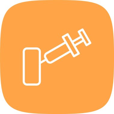 Aşı Hattı Yuvarlak Köşe Basit Simge, Vektör Resimleri