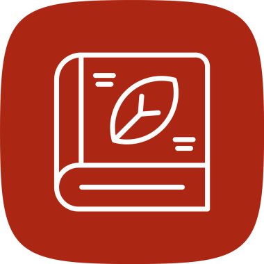Ekoloji Kitap Çizgisi Yuvarlak Köşesi Basit Simge, Vektör Resimleri