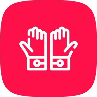 Lateks Eldiven Çizgisi Yuvarlak Köşeli Basit Simge, Vektör Resimleri