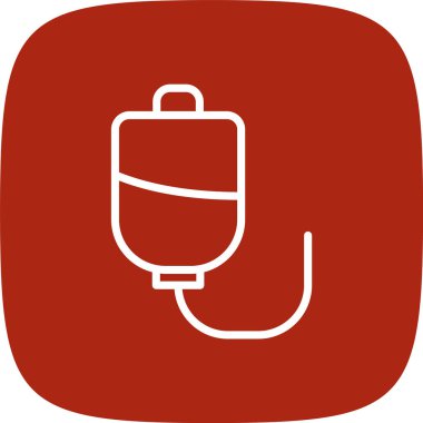 Kan Torbası Çizgisi Köşesi Basit Simge, Vektör Resimleri