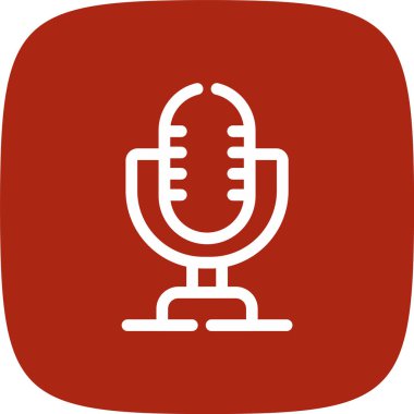 mikrofon simgesi, basit vektör illüstrasyon tasarımı