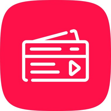 Kredi Kartı Çizgisi Yuvarlak Köşeli Basit Simge, Vektör Resimleri