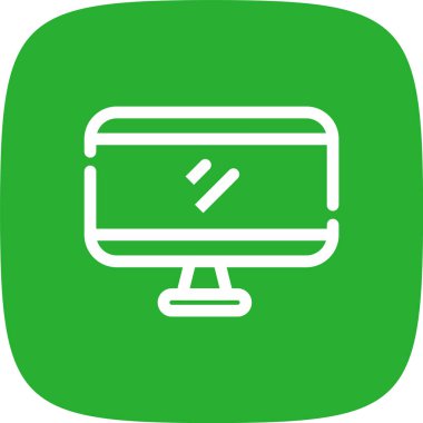 Lcd Satır Yuvarlak Köşesi Basit Simge, Vektör Resimleri
