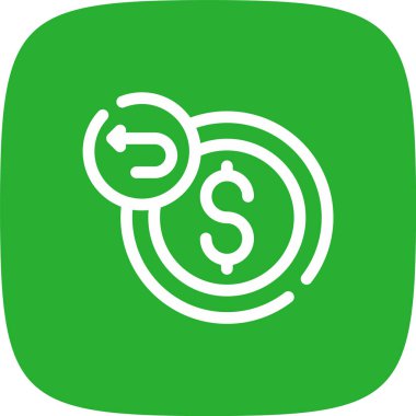 Dolar işareti dolar ikon vektör illüstrasyonu