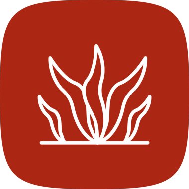 Alga Çizgisi Yuvarlak Köşesi Basit Simge, Vektör Resimleri