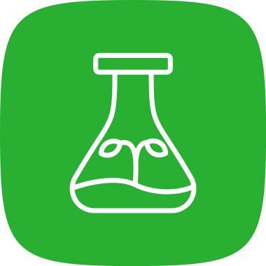 Botanik Çizgisi Yuvarlak Köşesi Basit Simge, Vektör Resimleri