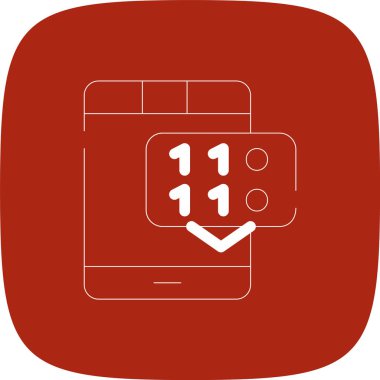 İkili İleti Satırı Yuvarlak Köşeli Basit Simge, Vektör Resimleri