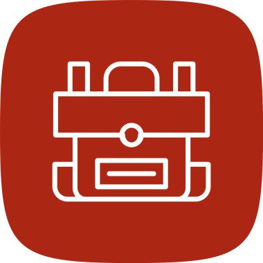 Poşet Hattı Yuvarlak Köşesi Basit Simge, Vektör Resimleri