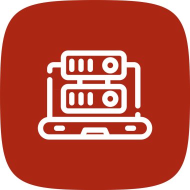 Büyük Veri Hattı Yuvarlak Köşesi Basit Simge, Vektör Resimleri