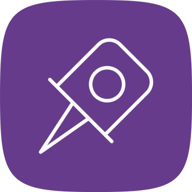 İğne Çizgisi Yuvarlak Köşesi Basit Simge, Vektör Resimleri