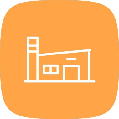 Üretici Hattı Yuvarlak Köşeli Basit Simge, Vektör Resimleri