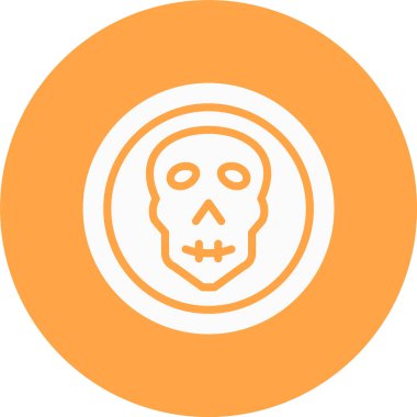 kafatası simgesi, vektör illüstrasyonu