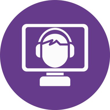 Kulaklık. Web simgesi basit illüstrasyon