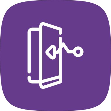 Çıkış Stratejisi Çizgisi Köşe Dönüşü Basit Simge, Vektör Resimleri