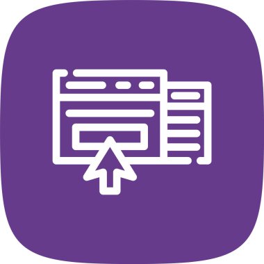 Projeniz için web sayfası yerleşim simgesi