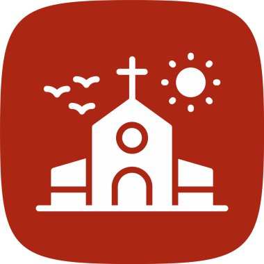 kilise simgesi vektör illüstrasyonu