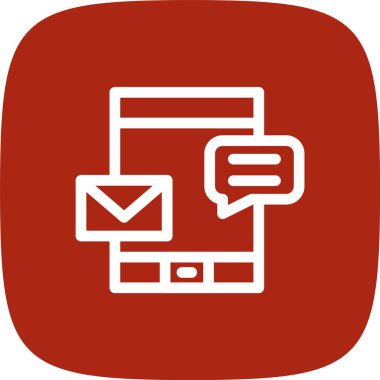 e- posta iletisi vektör çizgisi simgesi