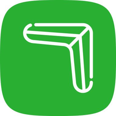 vector illustration of a green and white line icon