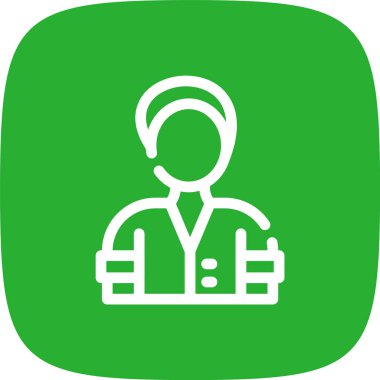 Saç bandı Line Round Corne Basit Simge, Vektör İllüstrasyonu