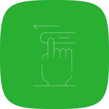 Pinch Line Yuvarlak Köşesi Basit Simge, Vektör İllüstrasyonu