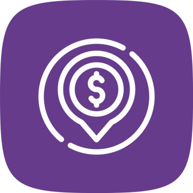 Varış Çizgisi Yuvarlak Köşe Basit Simge, Vektör Resimleri