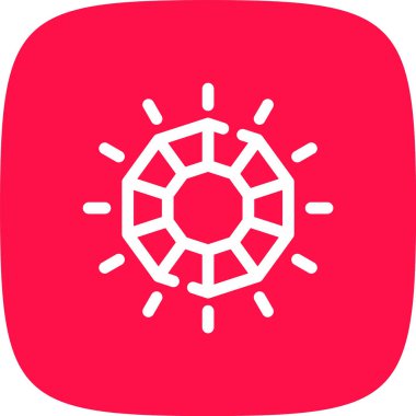 Behance Çizgisi Yuvarlak Köşesi Basit Simge, Vektör Resimleri