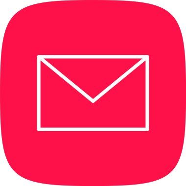 Posta Satırı Yuvarlak Köşesi Basit Simge, Vektör Resimleri