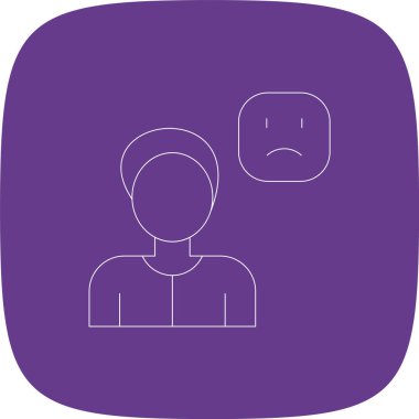 Özfarkındalık Çizgisi Köşe Dönüşü Basit Simge, Vektör İllüstrasyonu