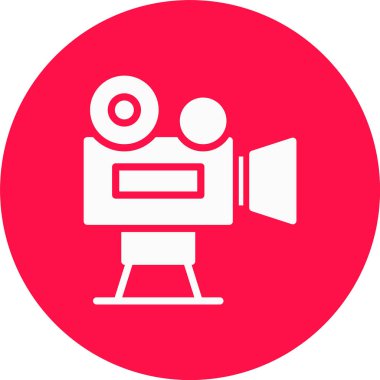 film kamera ikonu vektör illüstrasyonu