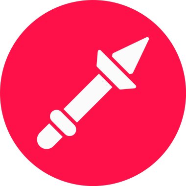 Kırmızı kalemin bir simgesinin vektör çizimi