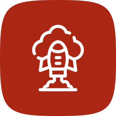 Vektör roket ico, vektör illüstrasyonu