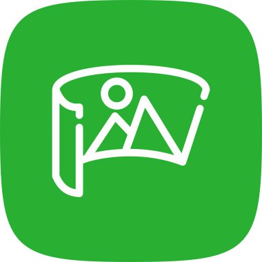 Sanal Müze Tur Hattı Köşe Dönüşü Basit Simge, Vektör Resimleri