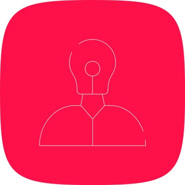 Craetive Fikir Çizgisi Yuvarlak Köşe Simgesi Basit Simge, Vektör Resimleri