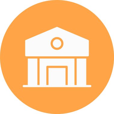 Gölgeli binanın vektör simgesi