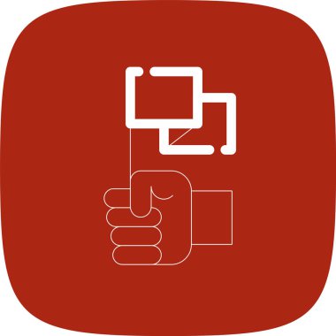 Bağımsızlık Çizgisi Yuvarlak Köşe Basit Simge, Vektör İllüstrasyonu